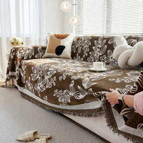 [Pague 1, Leve 2] Capa de Sofá Florinda (O Abraço Floral Que Aconchega Seu Lar!) + BRINDE: 2 Almofadas