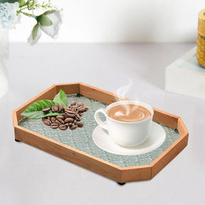 Bandeja de Vidro Organizadora com Base Floral