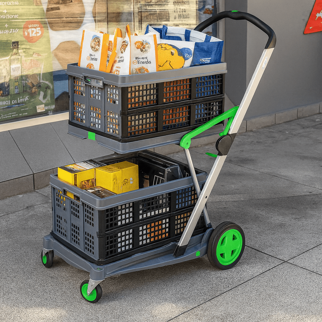 Carrinho de Compras Dobrável e Portátil - FlexCart
